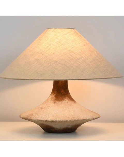 Wabi-sabi style table lamp earthenware pot Japanese simple modern living room bedroom bedside lamp B&B hotel designer ornaments