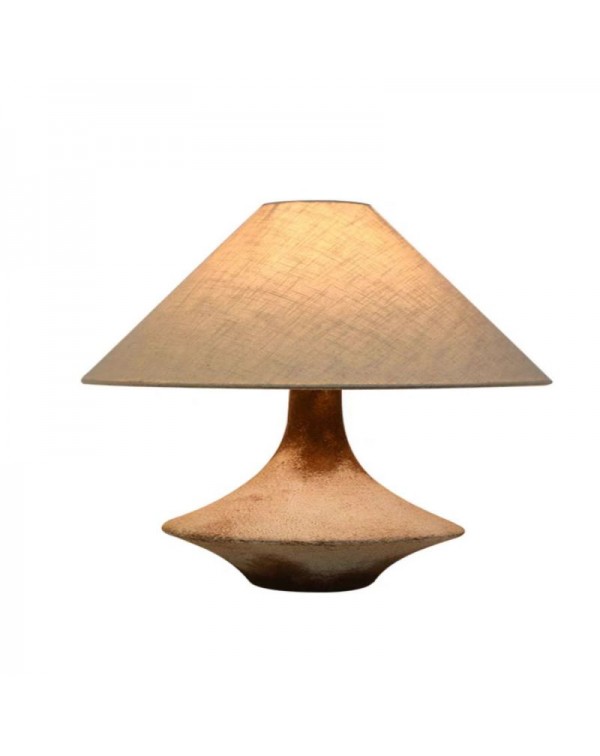Wabi-sabi style table lamp earthenware pot Japanes...