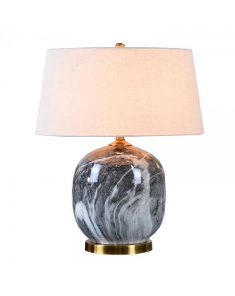 Scandinavian post-modern imitation marble ceramic table lamp living room home bedroom bedside lamp study room simple American table lamps