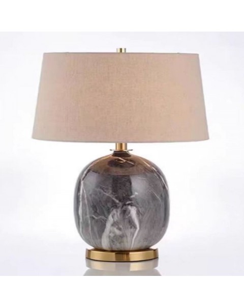 Scandinavian post-modern imitation marble ceramic table lamp living room home bedroom bedside lamp study room simple American table lamps