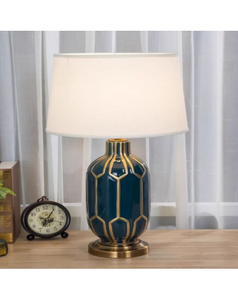 Simple modern ceramic table lamp living room large lamps and lanterns bedroom bedside lamp American country creative table lamp wedding