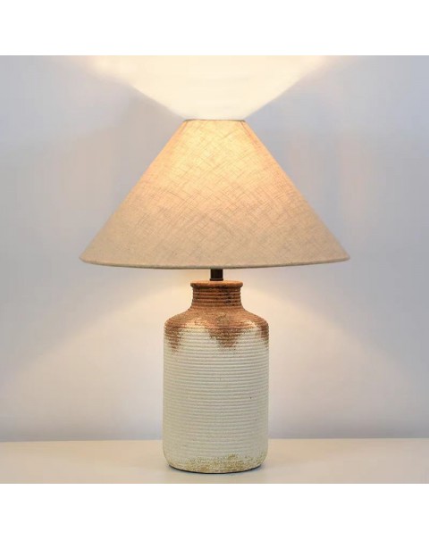 Pottery pot wabi-sabi style ceramic table lamp simple modern living room bedroom bedside lamp B&B hotel designer ornaments