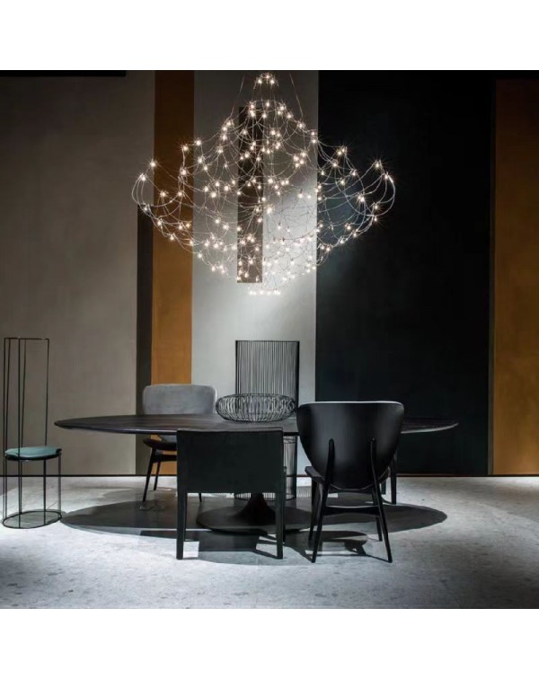 Villa duplex living room crystal large chandelier ...