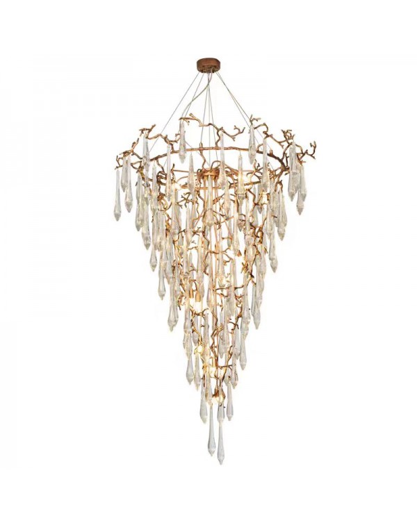Villa crystal chandelier light luxury living room ...