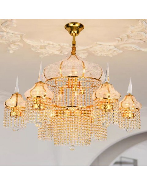 Vintage European villa hotel chandelier banquet hall club reception hall lamps and lanterns export foreign trade mosque crystal lamps