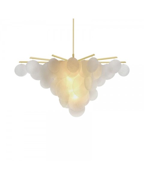 MOFAS post-modern light luxury pine cone ball living room dining room bedroom study villa model room Scandinavian glass chandelier