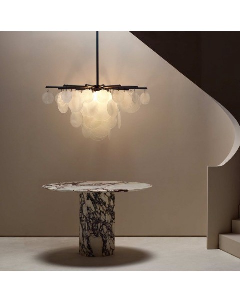 MOFAS post-modern light luxury pine cone ball living room dining room bedroom study villa model room Scandinavian glass chandelier