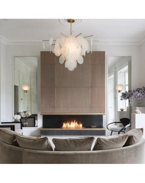 MOFAS post-modern light luxury pine cone ball living room dining room bedroom study villa model room Scandinavian glass chandelier