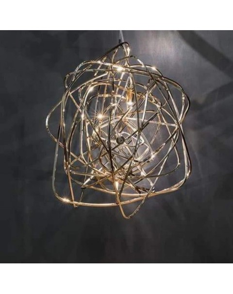 Post-modern minimalist restaurant bar chandelier soft furnishing designer style graffiti creative art personalized stainless steel light